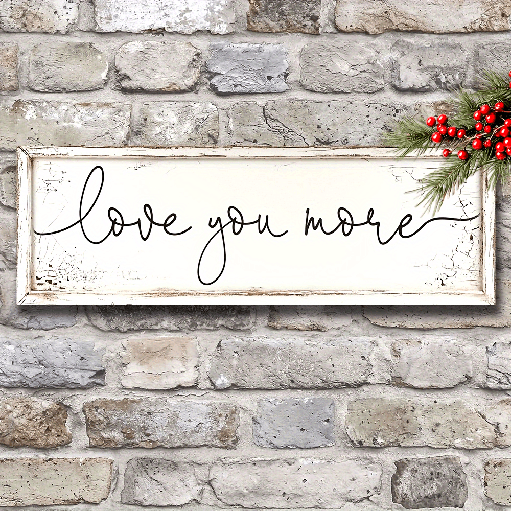 

Rustic '' Inspirational Quote Wall Sign - 12x4" Decor Plaque For Home, Farmhouse, Bedroom - Ideal Christmas & Holiday Art Piece, No Power Needed, Vintage Home Decor