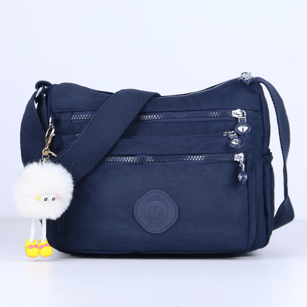 stylish lightweight multi pocket unisex crossbody bag with pendant elegant durable womens shoulder bag sturdy anti theft womens crossbody bag durable fabric multiple compartments adjustable straps perfect for travel daily use commuting Product details 20