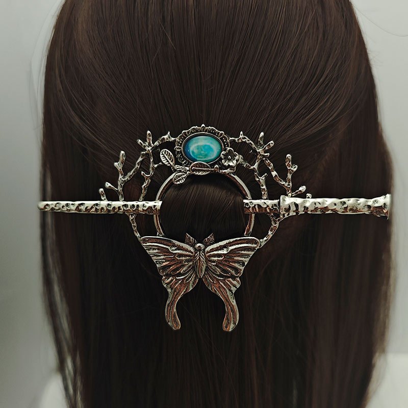 Image of Retro Nordic Hairpin, Viking Hair Stick, Popular Ethnic Style Hairpin, Irish Hair Additions, Fashion Trend Additions, Style Additions, Birthday Gifts