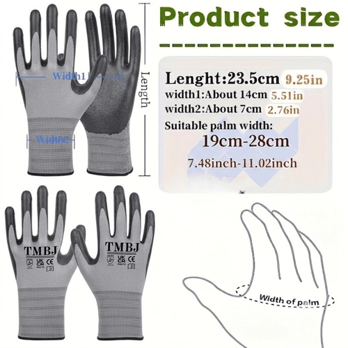 12pcs heavy duty coated safety work gloves gardening gloves mens cycling gloves auto gloves soft and comfortable work gloves like a second for home gardening automotive mens and womens gloves anti slip safety