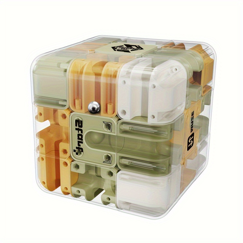 Image of 1pc 3d Maze Cube - Third Order Roller Puzzle - Brain Teaser For Adults - Birthday Party Gift - Colorful Interlocking Challenge - Easter Gift - Challenging Present - Sturdy Design