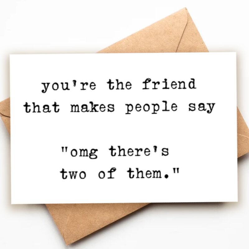TEMU 1pc Humorous Birthday Card With Envelope, 1pc Funny Decoration, Perfect For Valentine's Day And Any Occasion, Friendship Card, An Gift For