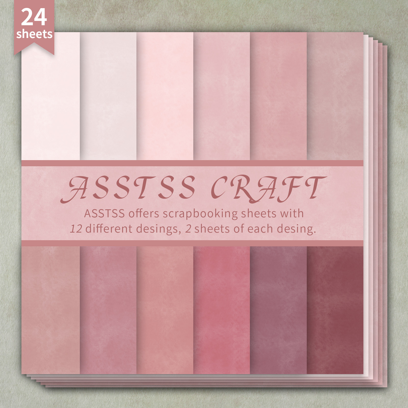 TEMU Bloc de papier épais pour scrapbooking ASSTSS de 24 feuilles - 6"x6" - Papier cartonné uni - Convient pour le journaling, du collage, les