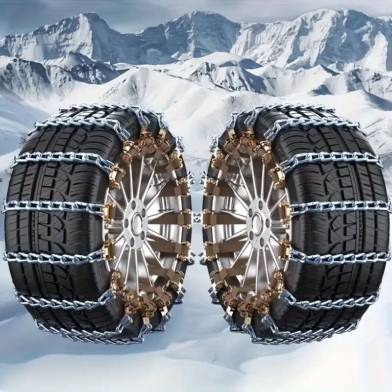 10pcs winter and off road vehicle anti slip chains   applicable steel material reusable     traction for snowy and   terrains essential for emergency rescue and multi terrain driving Product details 3