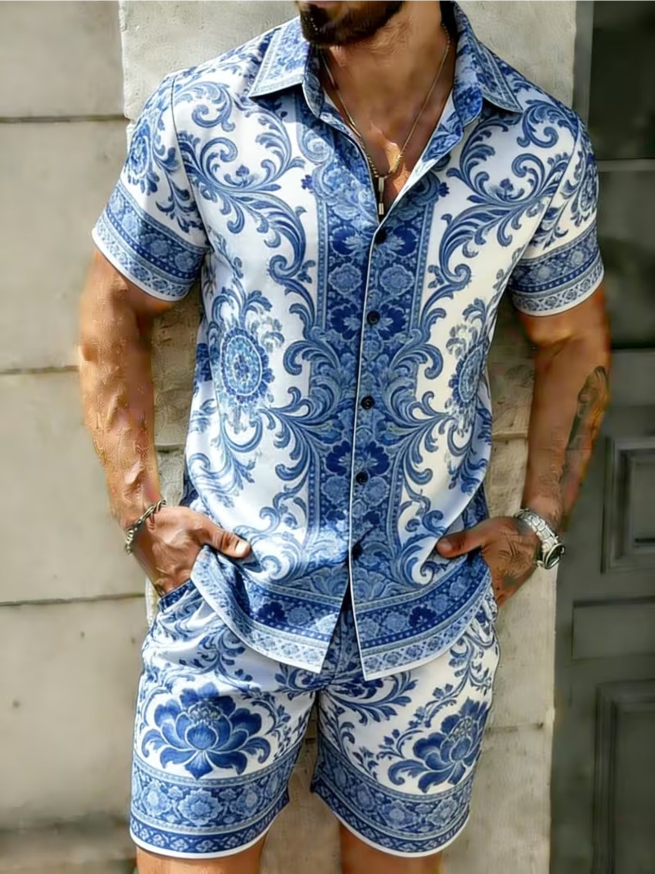 beach outfits for men sold on Temu United States
