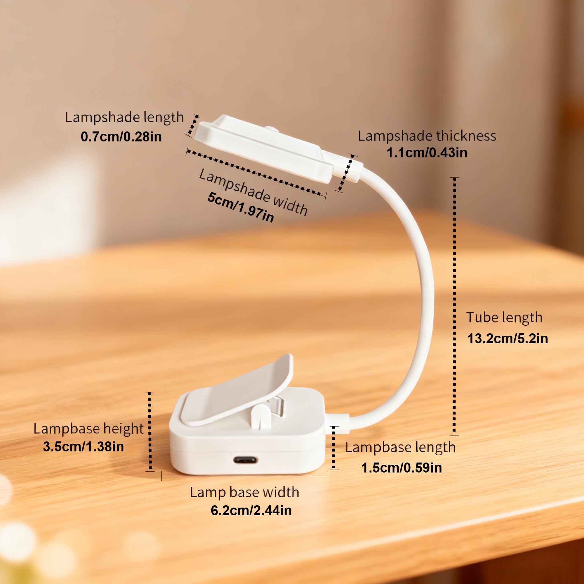 E-shop Wiederaufladbare Leselampe - Mit 360° verstellbarem Arm und dimmbarem Helligkeitsbereich, LED Mini Tragbares Nachttischlicht, für spätes