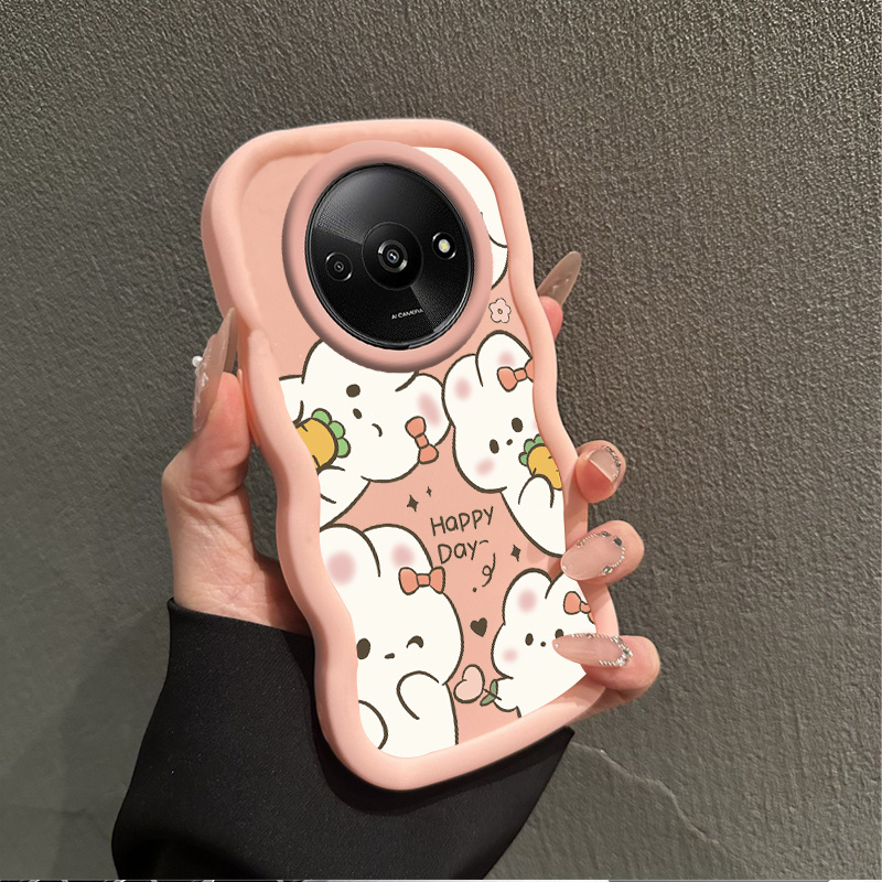 TEMU Rabbits That Like Carrots For Redmi A3 With Comfortable Feel Case Featuring Shockproof Ideal For Fashion