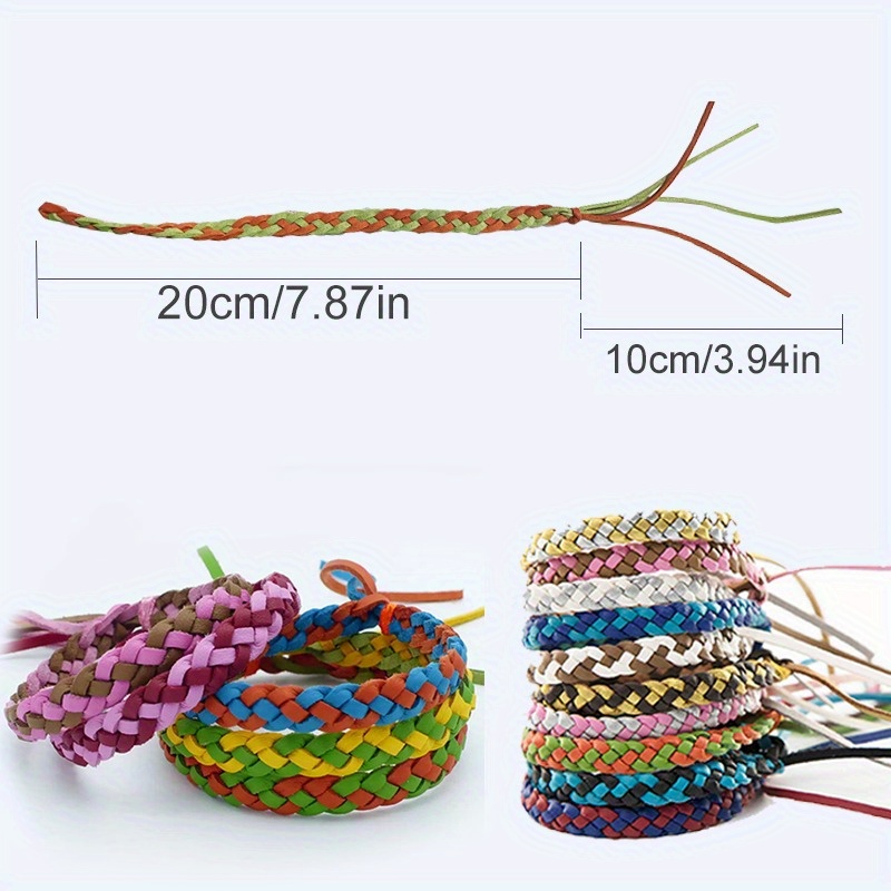 6/10pcs Colorful Braided Bracelets Bohemian Style Couples' Wristbands