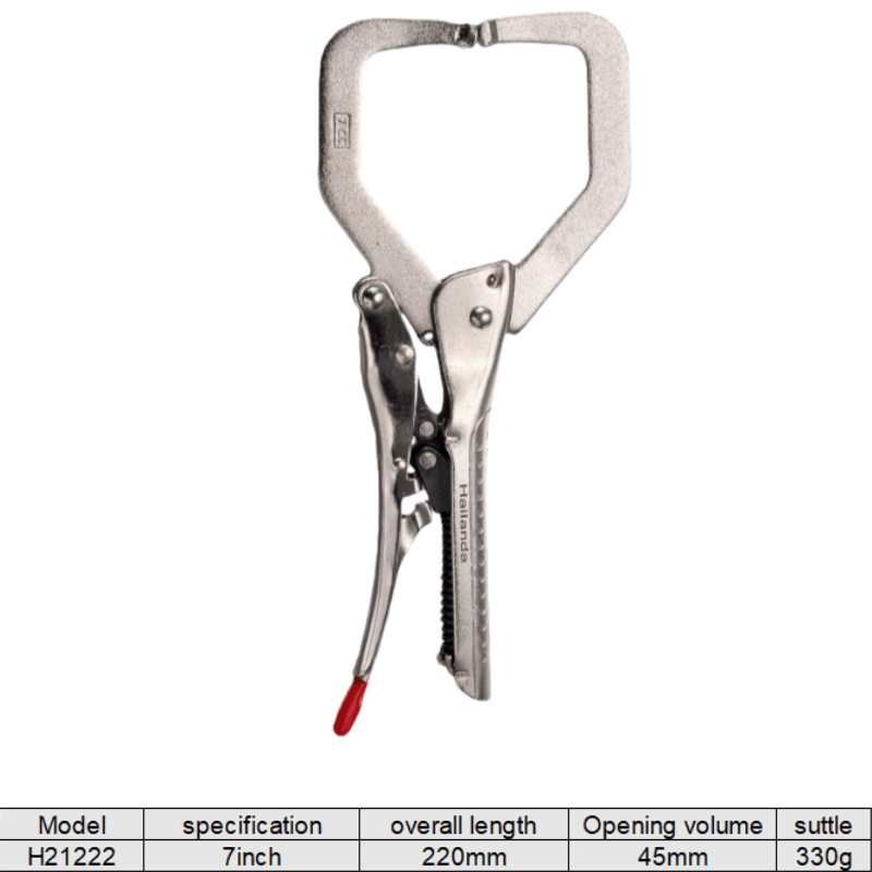 TEMU 7cc/11cc Heavy Duty C-clamp | For Woodworking Metalworking | Strong Clamping Force | 7cc/11cc Shape Self Adjusting Locking Vise Grips Industrial