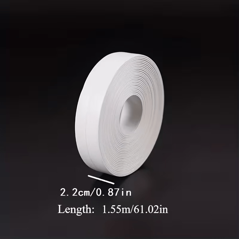TEMU 3 Rollos (61.02 Pulgadas) de Cinta de Autoadhesiva Extensible de Resistencia, Cinta , Adhesivo y Sellador, para Sellar Bañeras, Inodoros, Etc.,