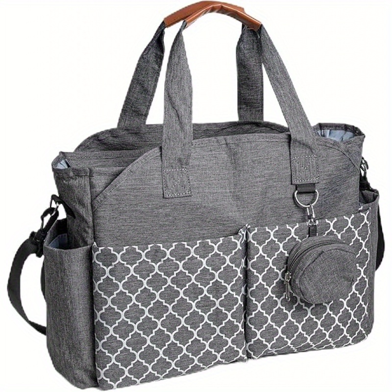 diaper bag tote diaper bag with pacifier case large travel diaper   for mom and dad multifunction large bag fathers day gift