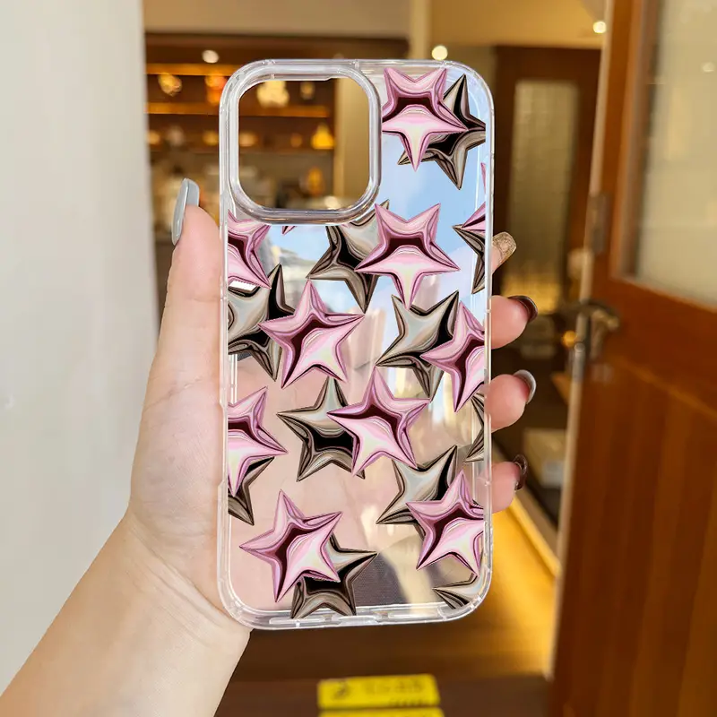 phone case y2k star pink aesthetic transparent phone case - Temu phone case y2k star pink aesthetic transparent phone case - Temu
