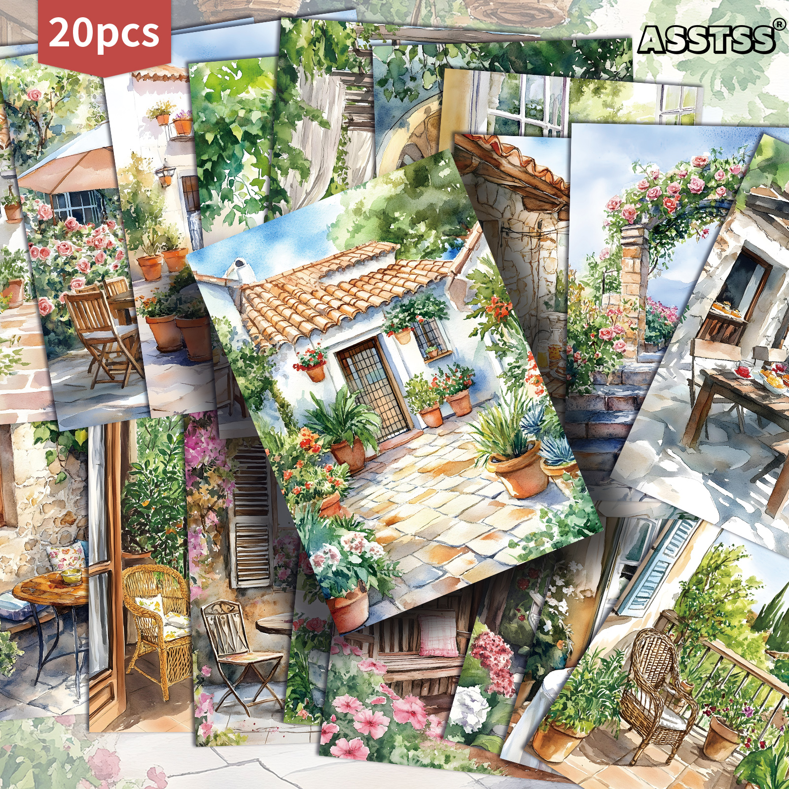 TEMU Paquete de 20 Tarjetas Retro Vintage Pinup ASSTSS - Papel para Diario de de 4x6 Pulgadas con Tarjetas Coleccionables de Plantas de Jardín