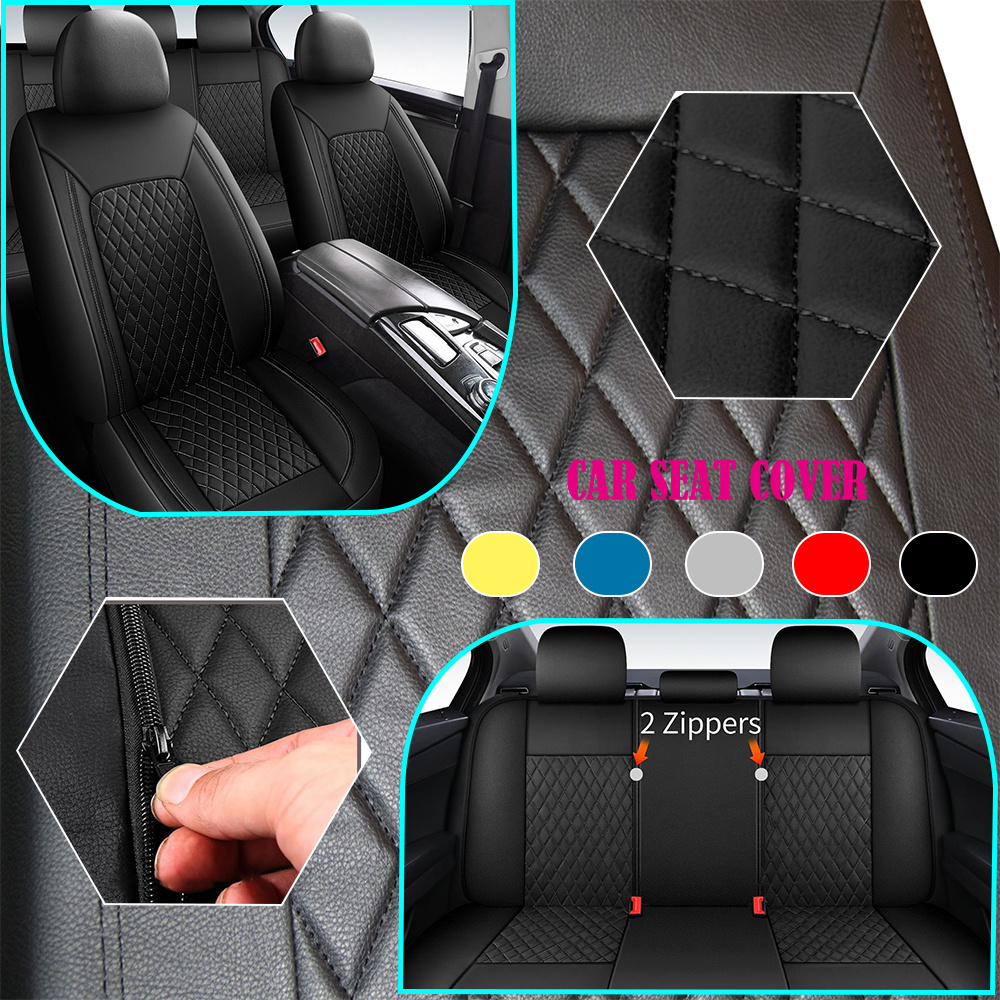 TEMU For The For Gt From 2016 To 2022, Faux Leather Seat Covers Feature A Textured End Designed For 5-seat Vehicles. A Luxurious With Embroidered