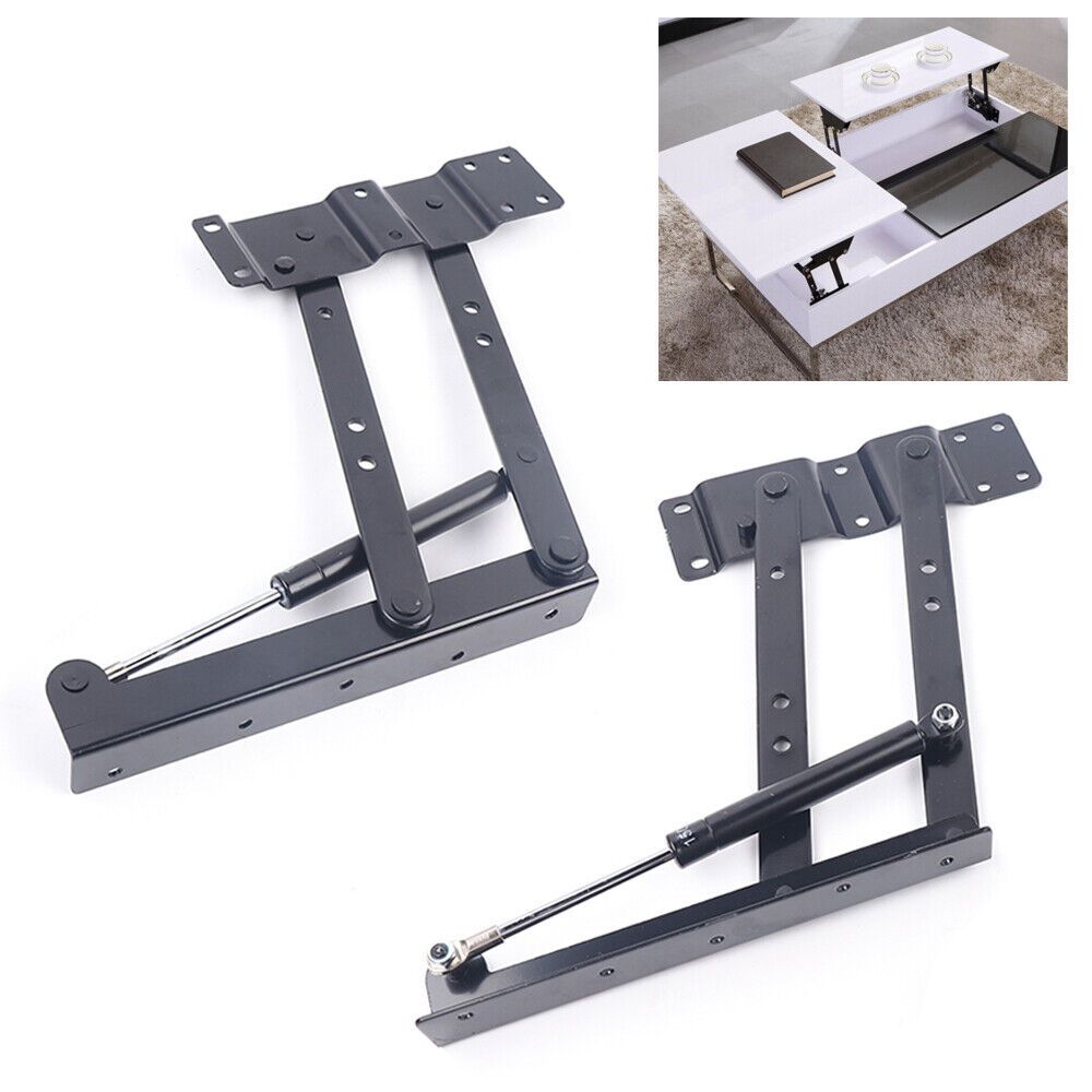 Image of 2x Heavy Duty Lift Up Hinge Top Coffee Table Gas Hydraulic Furniture Mechanism