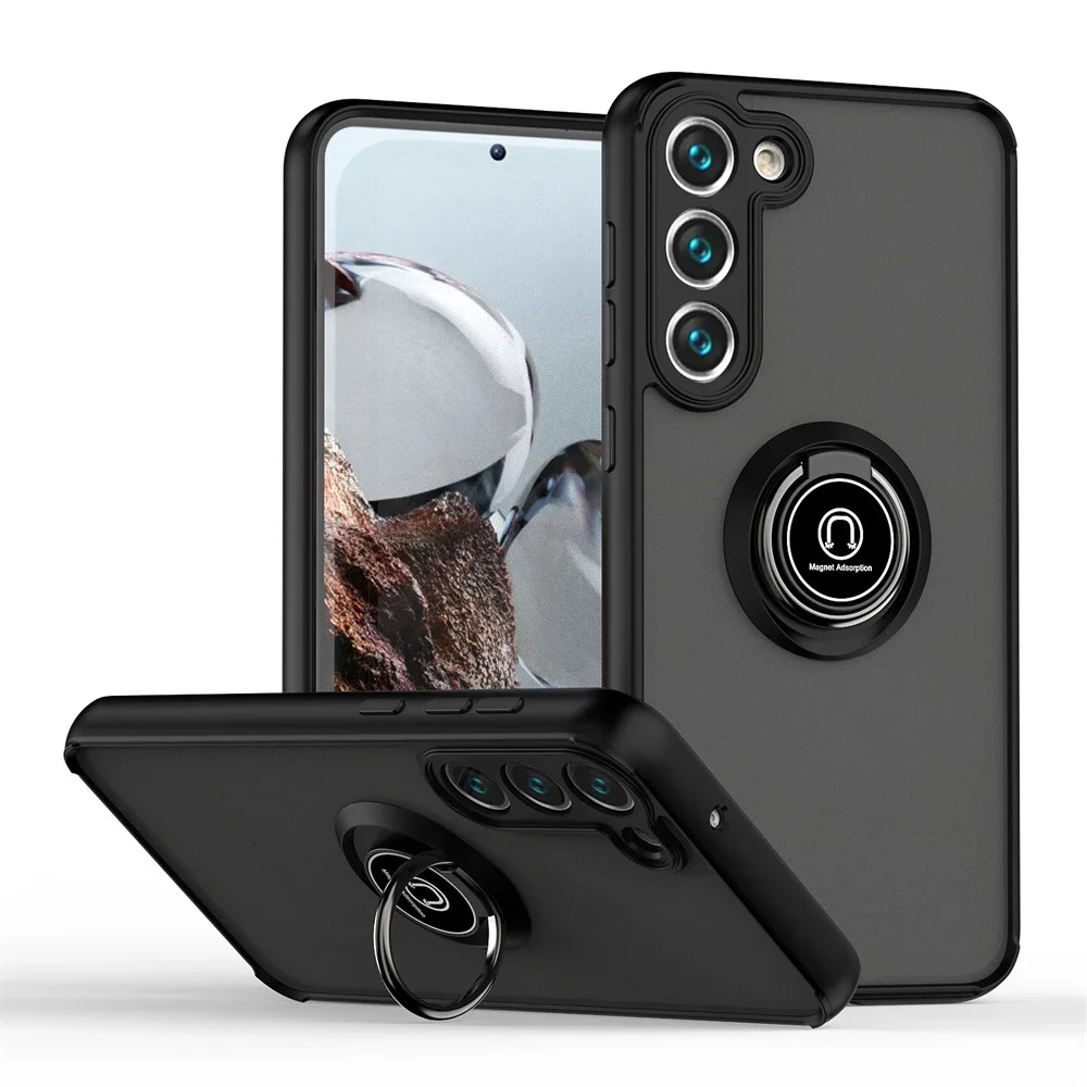 TEMU Phone Case: 360-degree Rotating Integrated Ring Bracket Mobile Phone Case Is Suitable For For S26 S25 S24 S23 Ring Bracket -one Four-corner