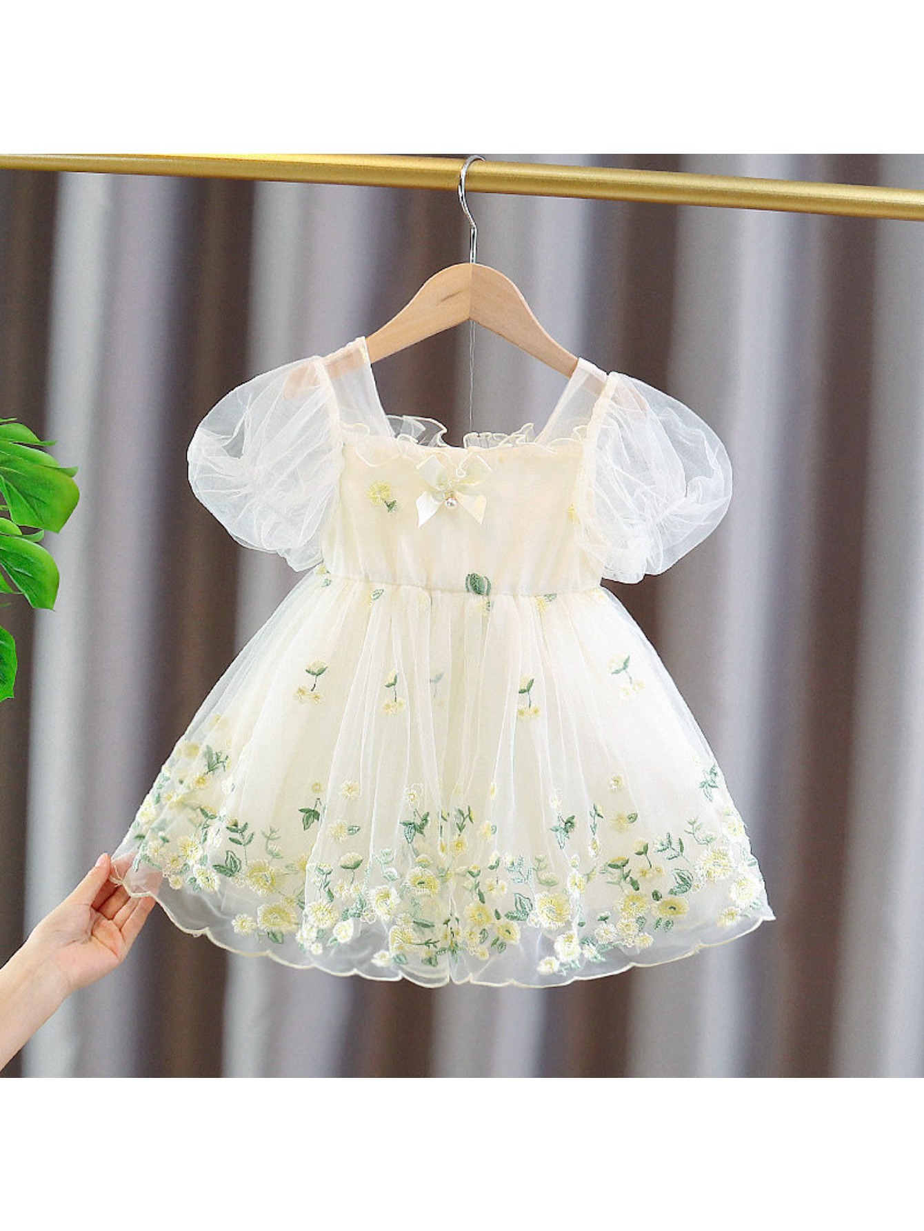 green emerald velvet dress Girl Formal Dresses Baby Girl Summer Big Bow Cake Fluffy Ball Gowns Pr   marryshe