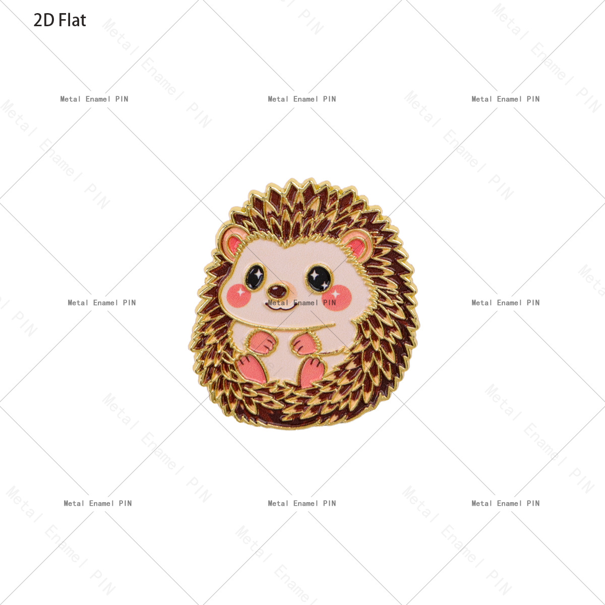 TEMU 2d Flat, 2d Flat 1pc Kawaii Hedgehog Enamel Lapel Pin Cartoon Hedgehog Animal Metal Brooch Badge Decor For Backpack Jacket Hat, 2d Flat