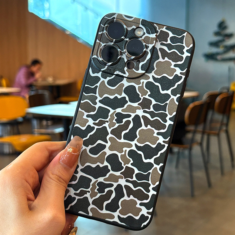 camouflage hunting dog with duck phone case for iphone, outdoor protective  cover, army green camo cell phone case for iphone 14/13/12/11 pro max12778  | High-quality & Affordable | Temu