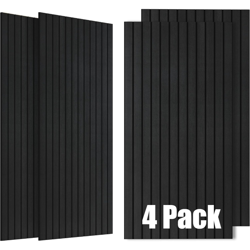 4pcs Sound-absorbing Panel Set, 59.94cm * 29.97cm Decorative Large-size Sound-absorbing Wall Panels, Suitable for Soundproofing in Offices, Home Theaters, Recording Studios, and Living Rooms, Smoke Gray
