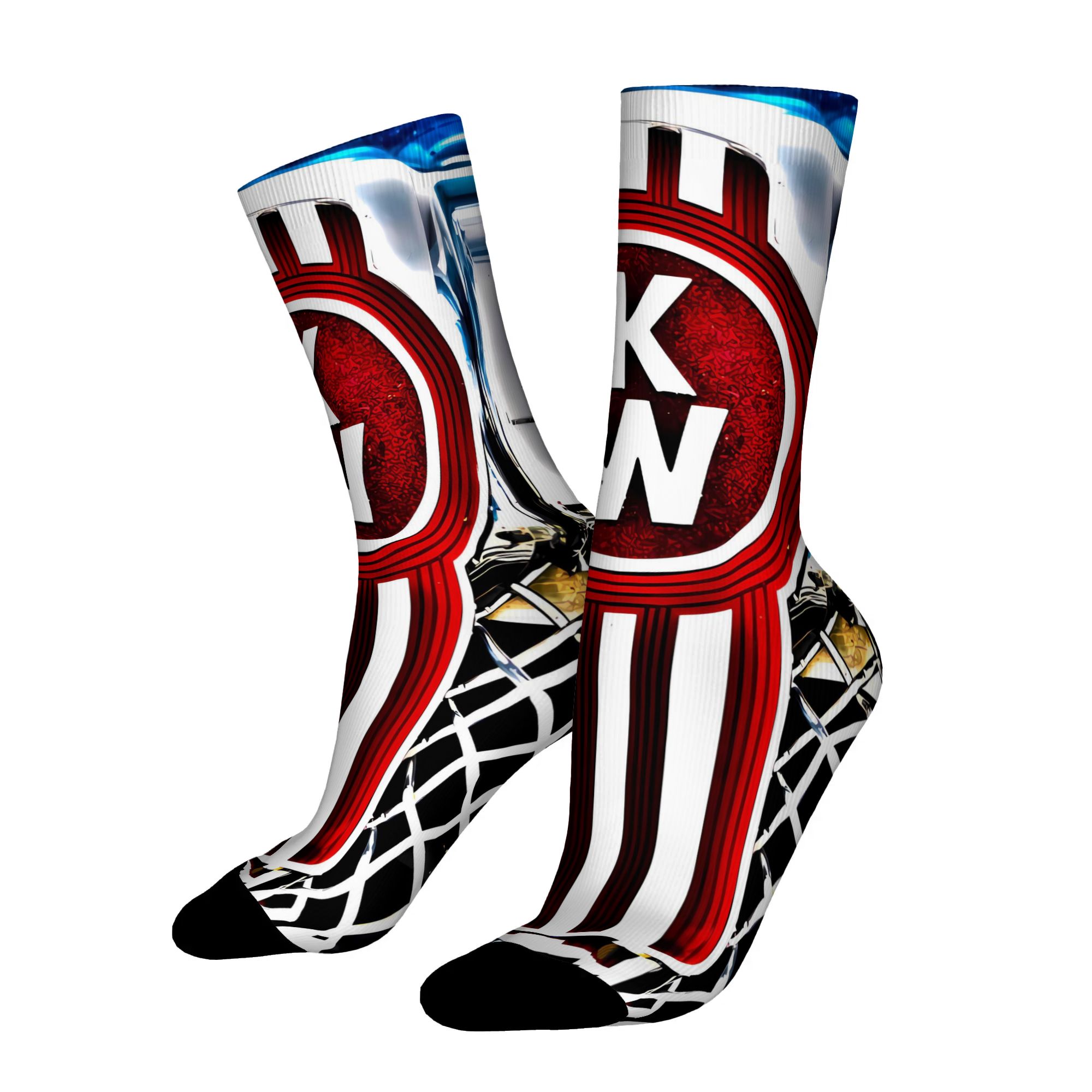 TEMU 2d Flat Printing Kw Long Anime Men Socks Hip Hop Creative Women Sock Cosplayoutdoor Trend Funny Couple Socks , 2d Flat