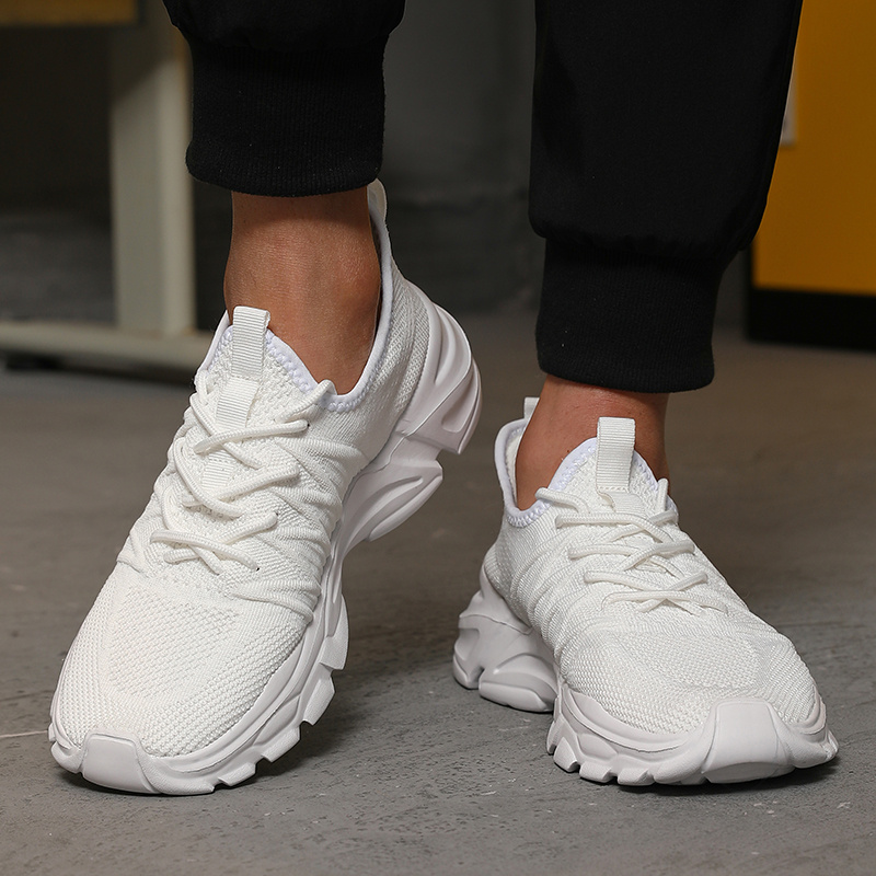 Baskets de marche légères en maille pour hommes - Chaussures décontractées confortables avec intérieur en tissu doux, semelle EVA et conception à lacets fiables pour le printemps/été, chaussures de tous les jours | Baskets à dessus en maille | Chaussures à semelle EVA