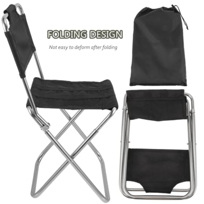 portable folding chair suitable for camping beach fishing heavy duty collapsible stool with compact lightweight outdoor seat for picnic fishing backyard travel comfortable leisure chair for Product details 5