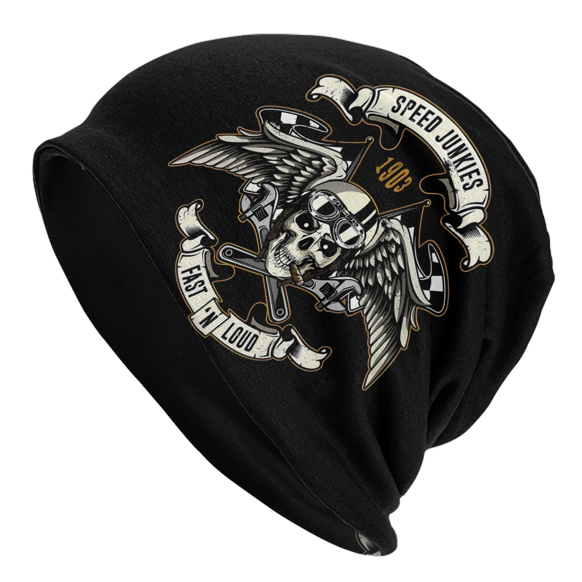 

Polyester Elastane Hat Knitted Skull - Stretchy Skull Cap For Men