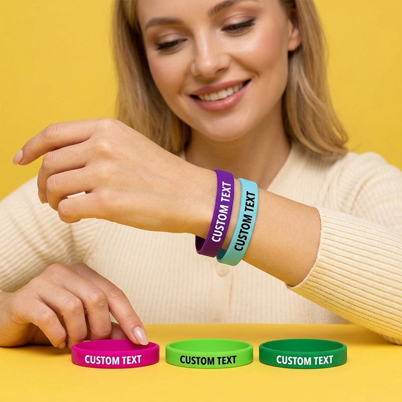 180pcs Custom Silicone Wristband Set, Personalised Gift