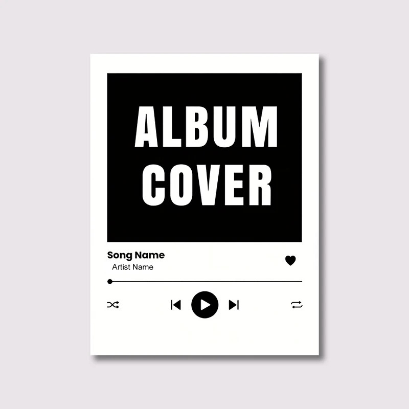 TEMU 2d Flat, 2d Flat Custom Song Poster Music Wall Art Album Cover Print Music App Poster Choose Any Song Album Art Personalized Unique Ideal Gifts