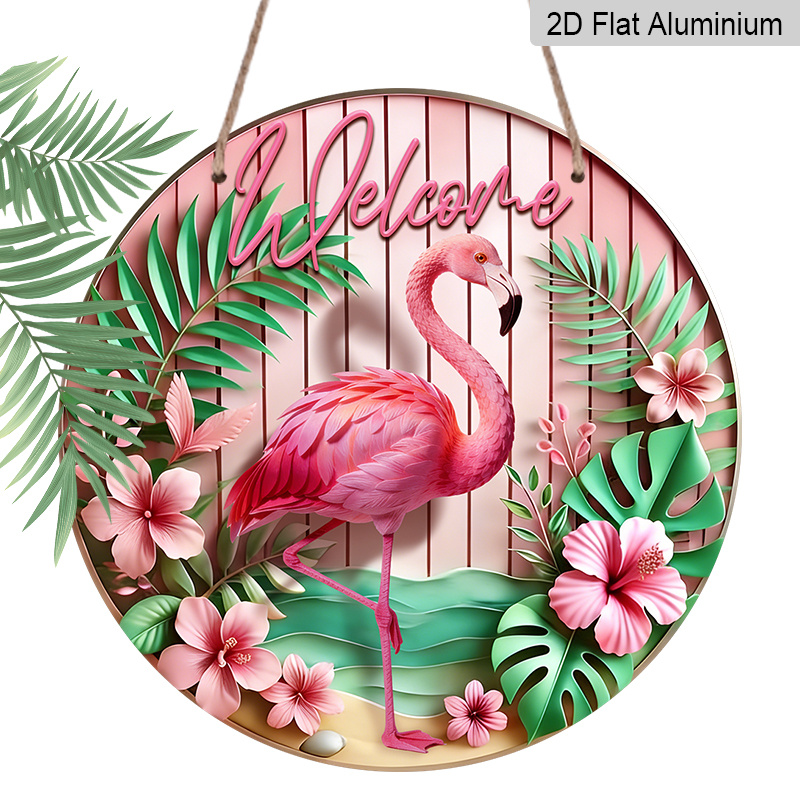 TEMU Plat 2D, Plate 2D, Panneau de Style d'Été 2D avec Rose, Panneau de Décoration Murale , Décoration de Maison, Décoration de Printemps et d'Été,