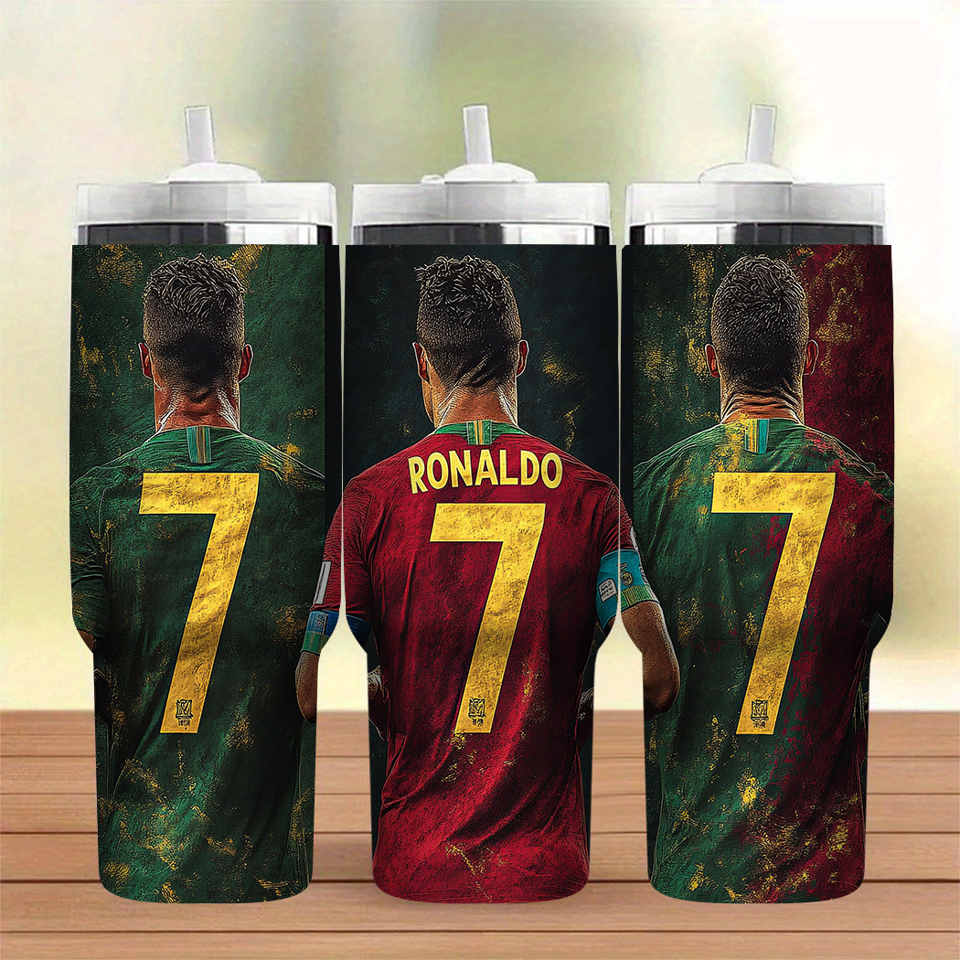 

New Year 1pc 30oz Football Player Insulated Reusable Stainless Steel Water Bottle Travel Mug, Suitable For Cupholder, Gifts For
