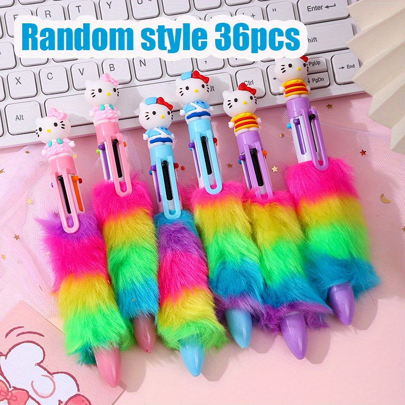 36 for   cartoon cute   6-  ballpoint pen set - retractable, fine point, durable plastic, ideal for students & office use, student stationery gift|  desig urable plastic pen, for   accessories Product details 1