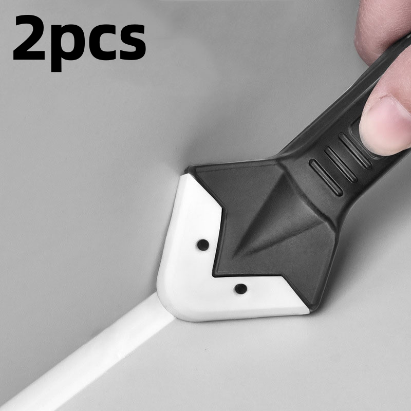 TEMU 2sets, 3-in-1 Sealing And Caulking Tool - A Caulking Tool Set With Replaceable Heads, Ideal For Sealing, Cleaning And Off Glue, Special