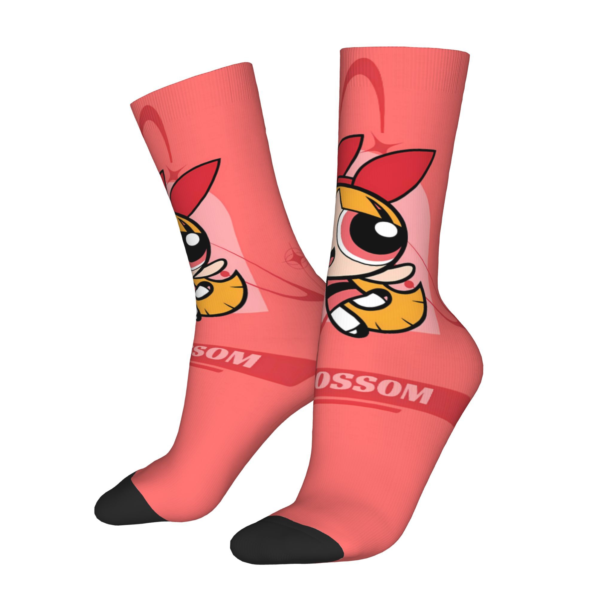 TEMU Calcetines Kawaii de moda con diseño de impresión 2D, geniales, potentes, para ciclismo, medias para , regalo