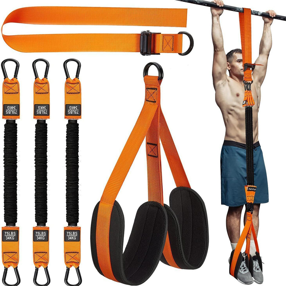 1 Set Tpr Resistance Band Set 225lb With Storage Bag For Men Home Gym Chest Workout Pull Up Assist