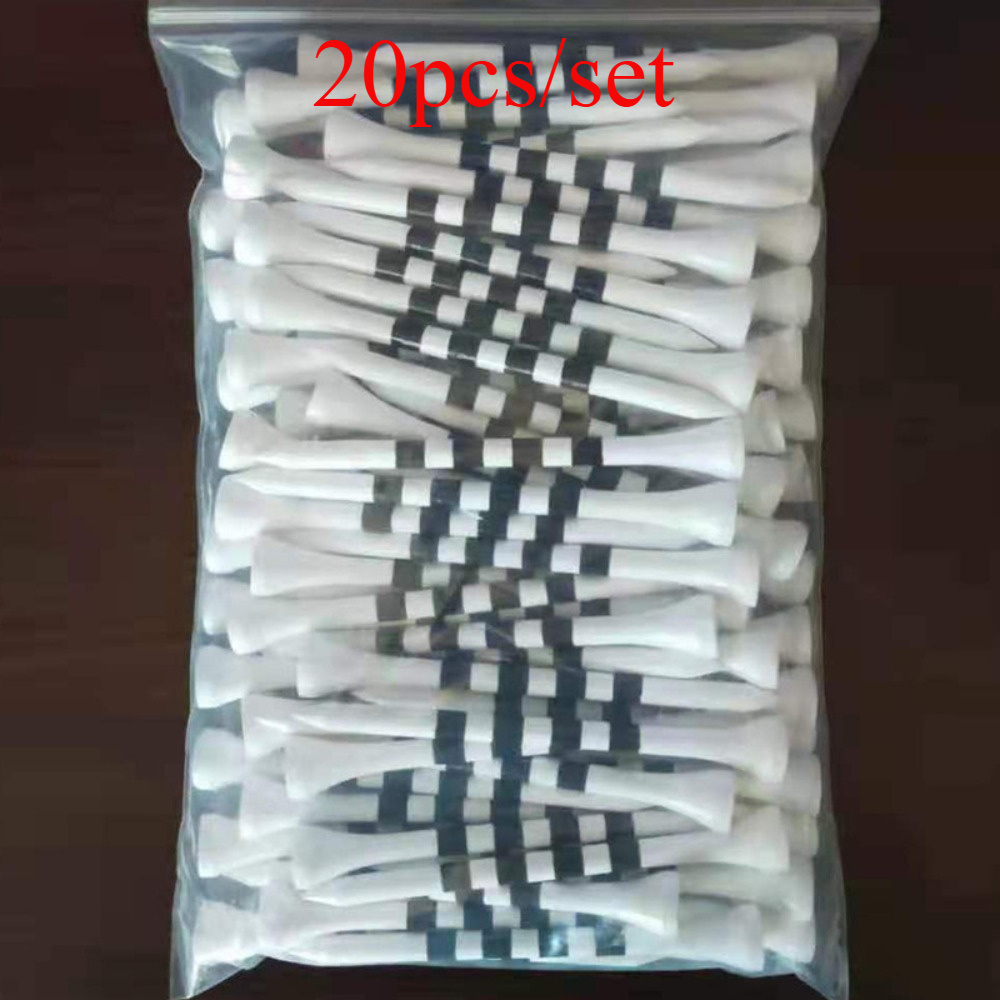 a set of high quality bamboo golf tees 2 74 inches long durable and flexible white with black stripes suitable for practice and competition use golf accessory tees 1 set