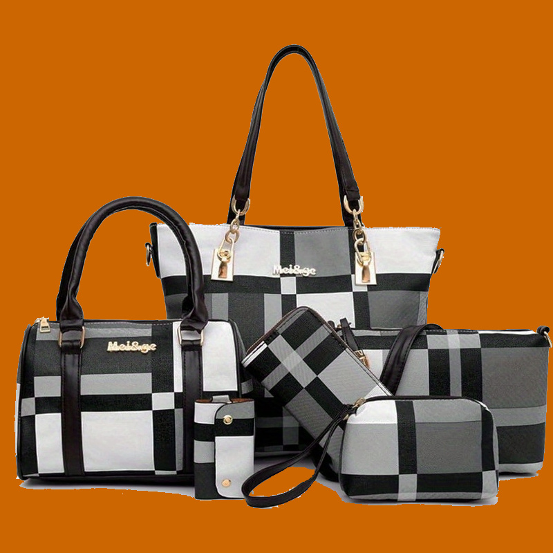 Temu – TEMU Gift For Her/him 5pcs Hepburn Style Minimalist Black And White Bow Handbags In Stock Necktie Scarf Mini Gift Handbags