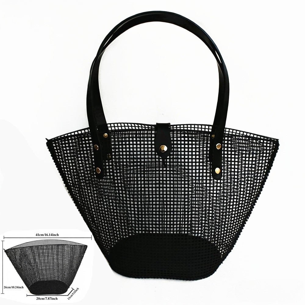 TEMU Kit complet 1 parure pour de sac et portefeuille tissés à , à soi-, avec sangle en PU et feuilles de , adapté aux , fournitures pour cadeaux