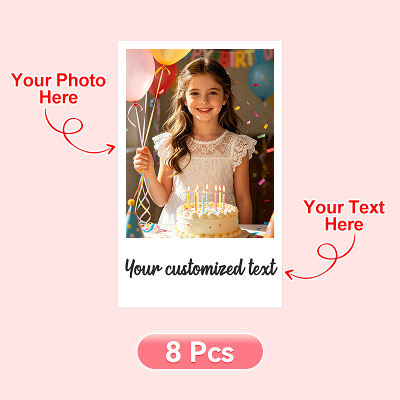 TEMU Adesivi personalizzati per compleanni, foto e testi personalizzabili, materiale autoadesivo qualit� e resistente ai graffi, per tazze, album
