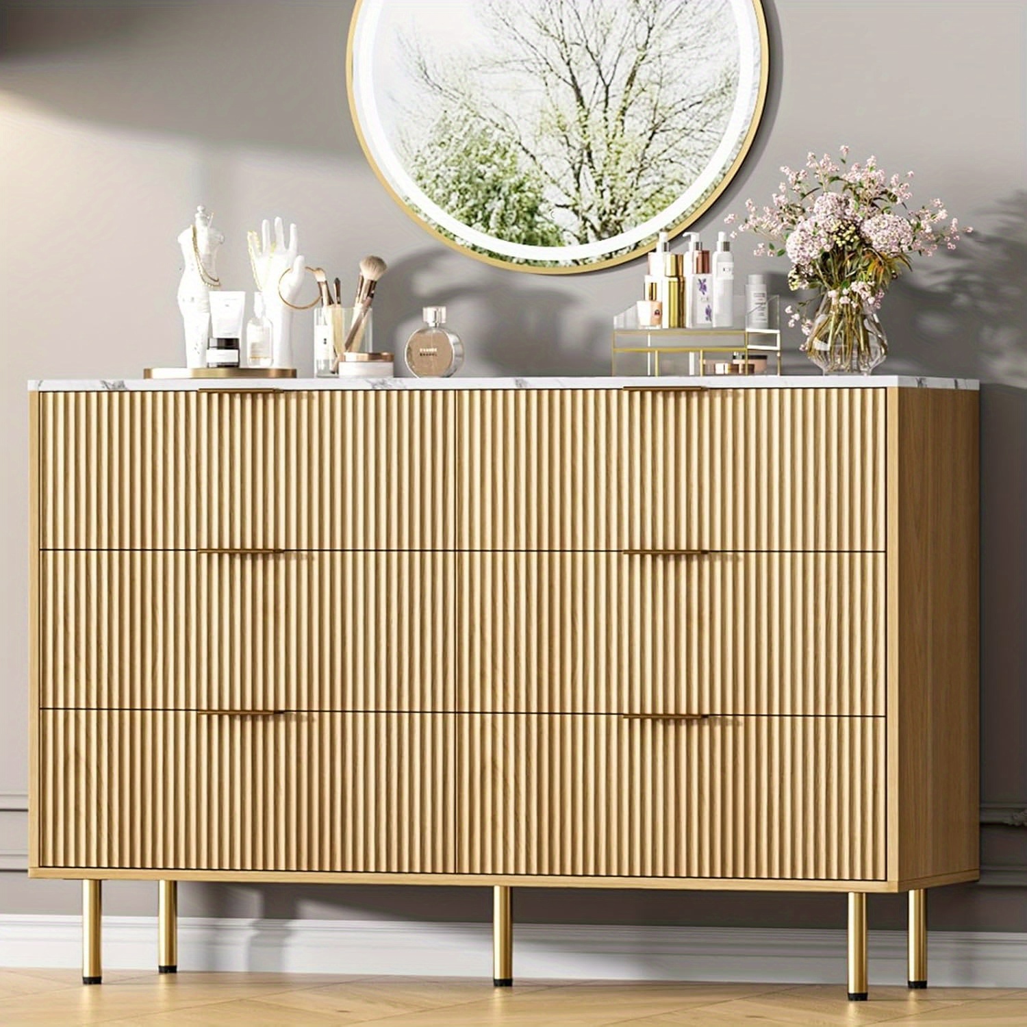 princess polly baby blue dress Cozy Castle Rattan 5 Drawer Dresser for Bedroom, Modern Boho Dresser f –  cozycastle.com main image 1