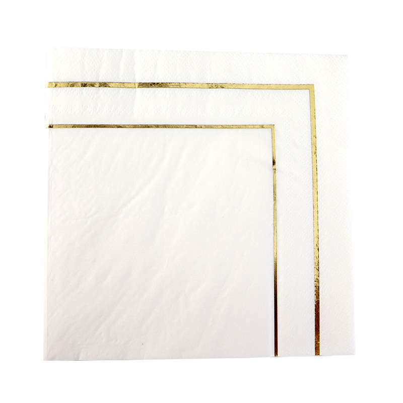 40pcs Table Paper Napkins Elegant Tissue Beautiful Decor Vintage Towel Party Home Golden Birthday Wedding