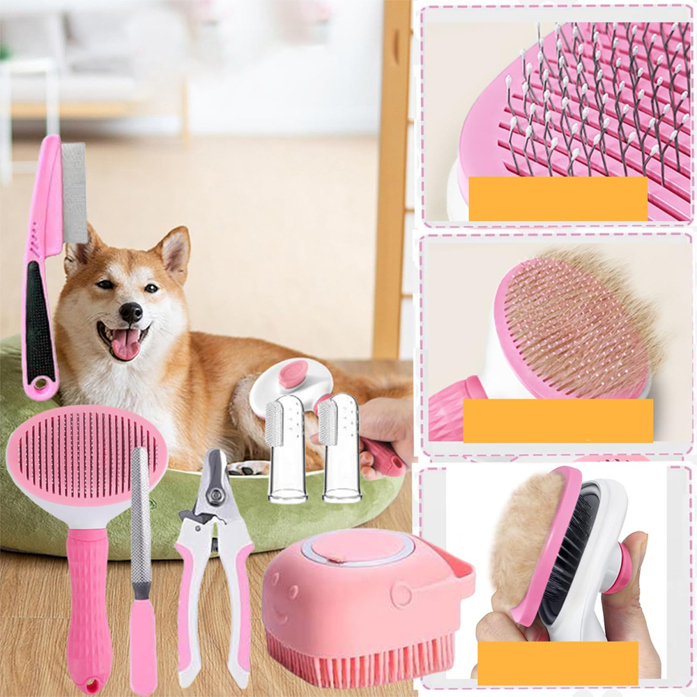 

7pcs Cat Grooming Kit: -cleaning , Bath & Combing - , -to-use Set & Comb