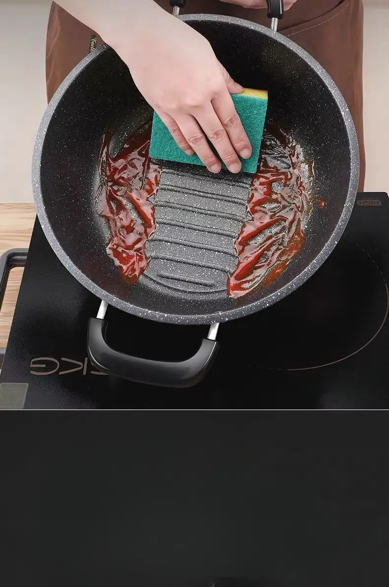 1 шт. чугунная антипригарная кастрюля из майфана с двойной ручкой, универсальная, совместимая с газовой плитой, посуда для плиты и детали 1