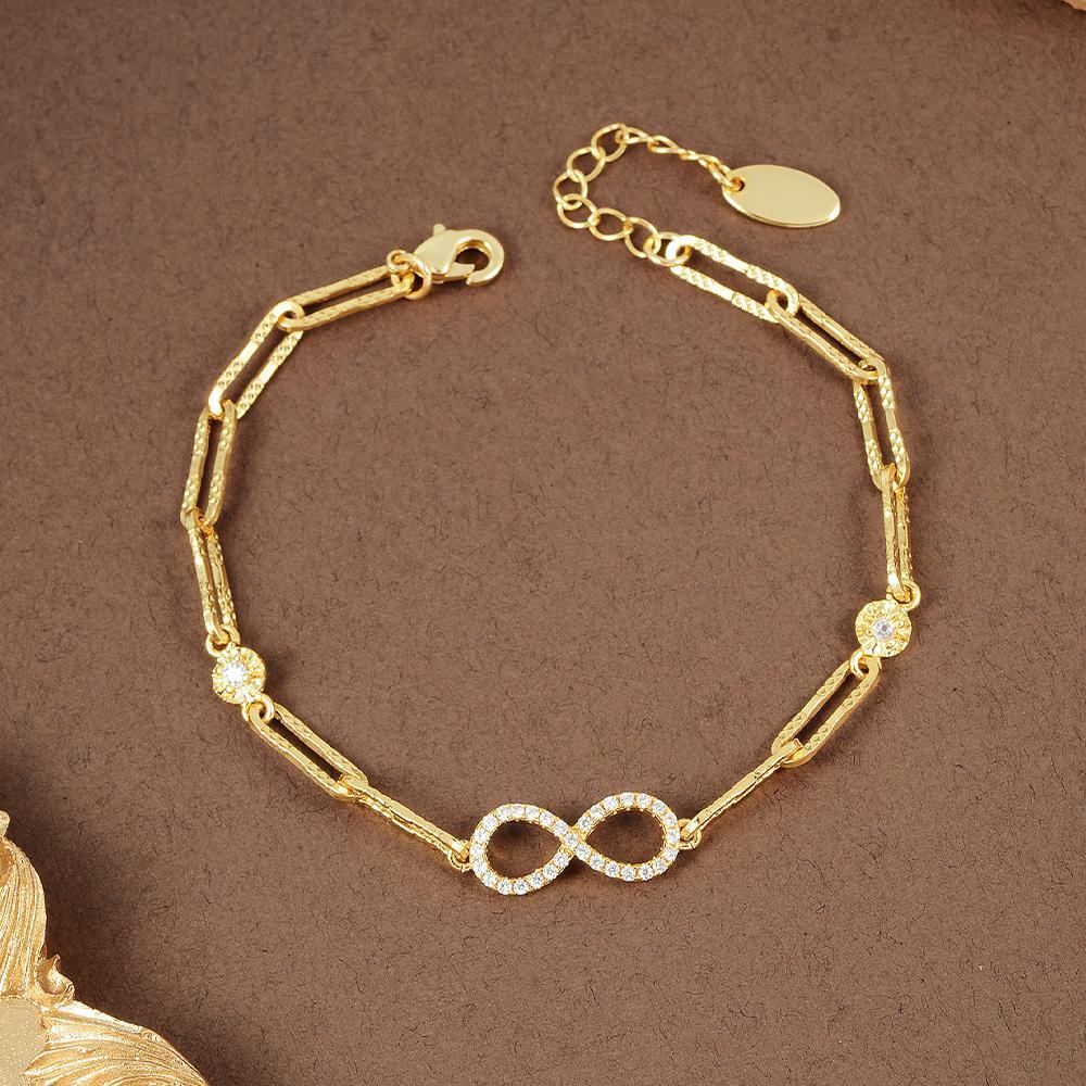 Geometric "8" Infinity Paperclip Chain Bracelet