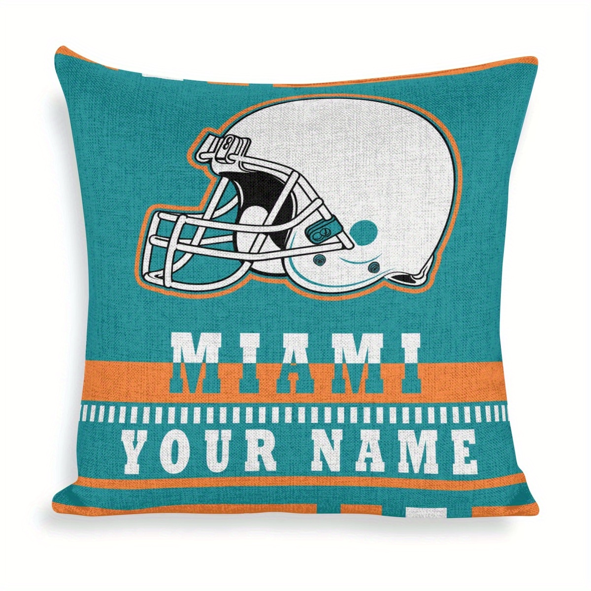 

Customizable Miami Rugby Pillow - Home, Car, Office & More - Ideal Fans - Polyester, Multiple Sizes