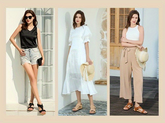 womens orthopedic arch support sandals summer comfortable walking flat beach sandals casual dressy Product details 5