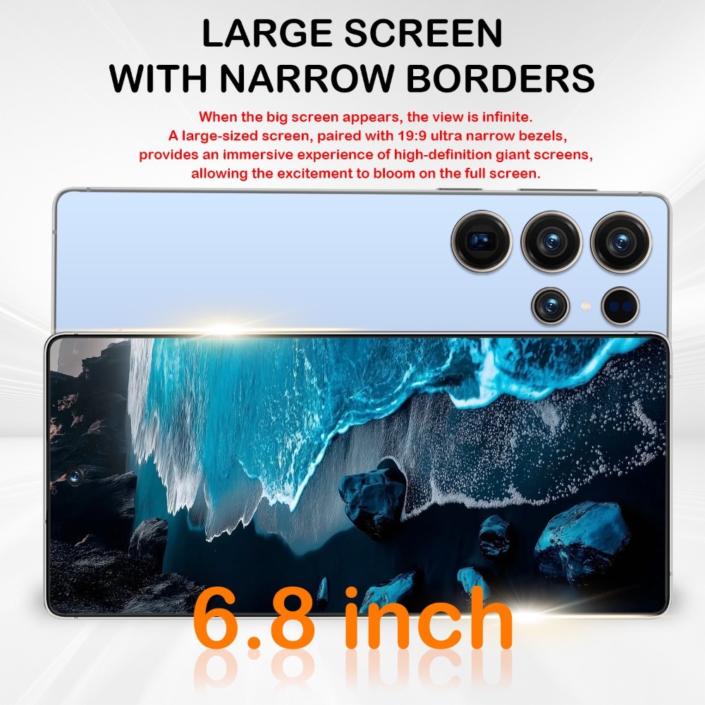 ultra smartphone featuring a 6 8 inch display   with an integrated stylus ultra large storage capacity   with headphones phone case data cable screen protector   visual experience   effect comfortable typing Product details 0