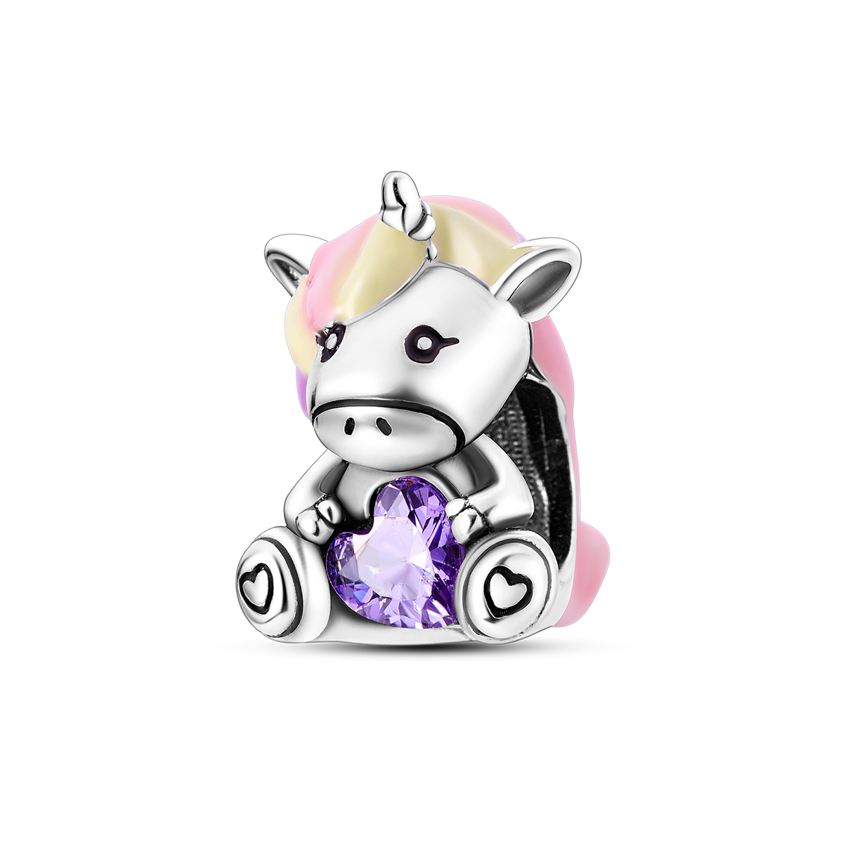 TEMU Perle Breloque Licorne Colorée | S' au Bracelet Collier Original, Cadeau de Bijoux Magiques, Fête Thème Fantaisie, Cuivre Plaqué Argent 925
