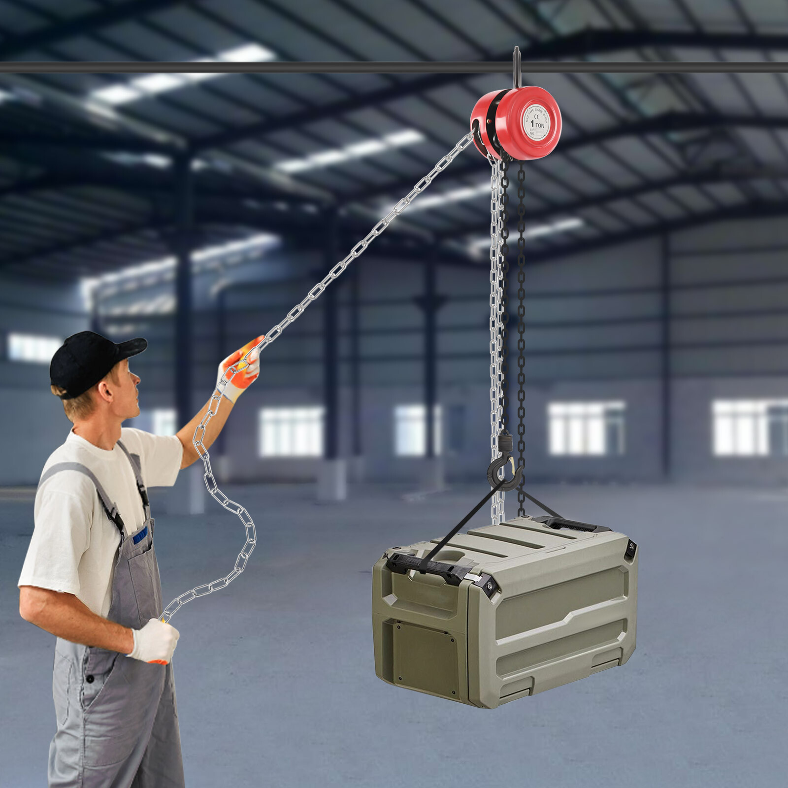 Image of Gdrasuya10 Kettenzug 1t Handkettenzug Hebezug Seilzug Kran Kettenflaschenzug